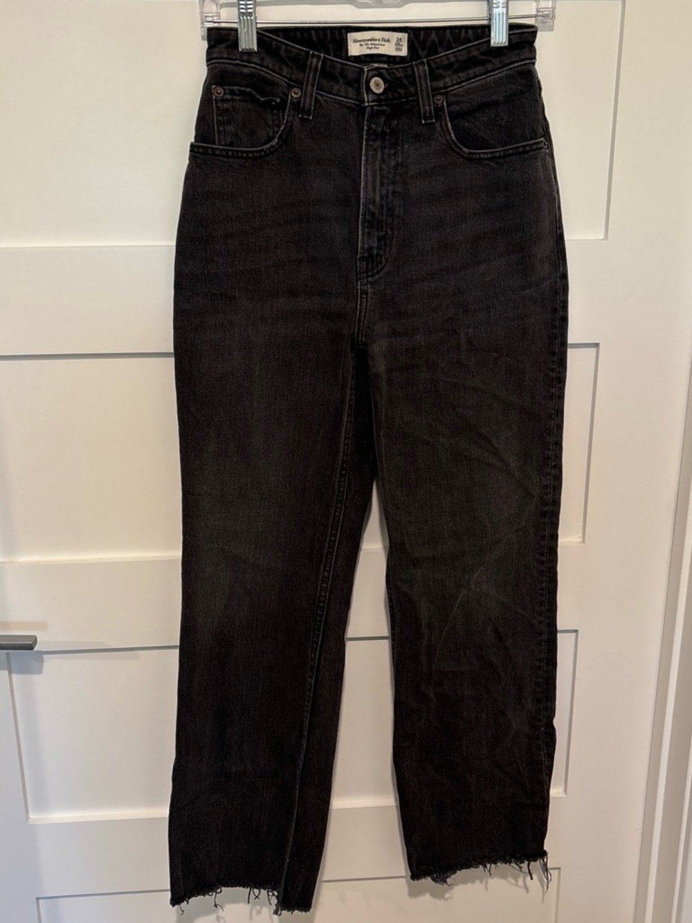 Abercrombie & Fitch Charcoal High-Rise Relaxed Jeans